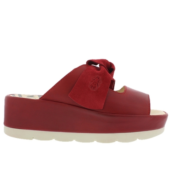 Fly London Shoes - NWT FLY London Red Leather Sandals, Size 10.5/11
